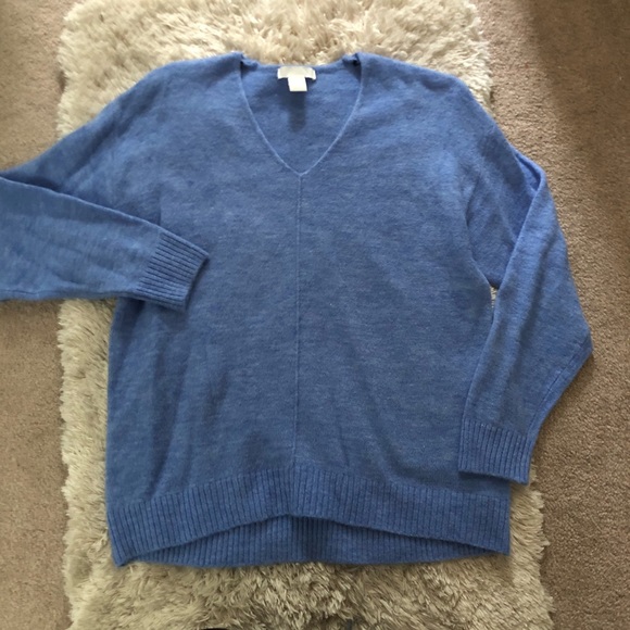 H M Sweaters Nwot Size Xs Hm Blue Marled Sweater Poshmark